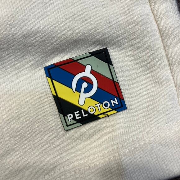 Peloton Womens Large SU121 Sweat Short Cream Pockets Active Loungewear - Picture 3 of 16